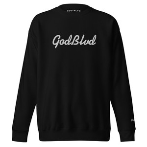 GOD BLVD - Cursive - White Embroidered GOD BLVD - Cursive - White Embroidered