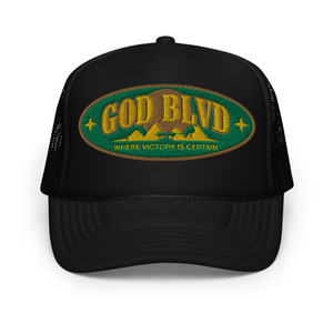 GOD BLVD - OVAL Where Victory is Certain P10 - Black Trucker GOD BLVD - OVAL Where Victory is Certain P10 - Black Trucker