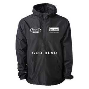 GOD BLVD - AGNM - Black Windbreaker Jacket
