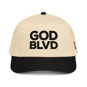 GOD BLVD - Black Embroidered OG Logo - 2 Tone Cap (Black/Natural) 