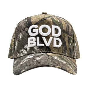GOD BLVD - OG Logo V2  - Snapback (Camouflage/Woods)