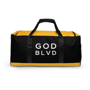 GOD BLVD - Logo Black/Yellow Duffle Bag
