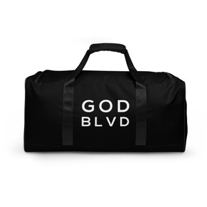 GOD BLVD - TO GOD BE THE GLORY - Logo Black Duffle Bag
