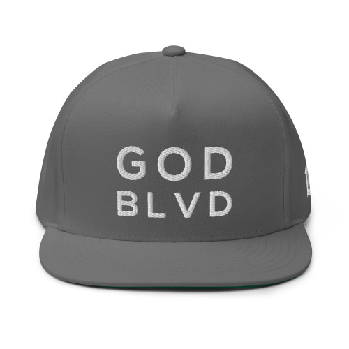 GOD BLVD - Grey Flat Billy Cap