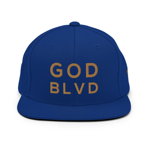 GOD BLVD - Snapback (Royal/Old Gold)