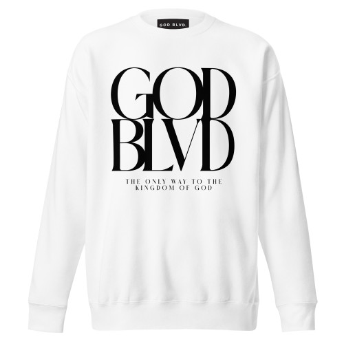 GOD BLVD - KOG - White Premium Sweatshirt