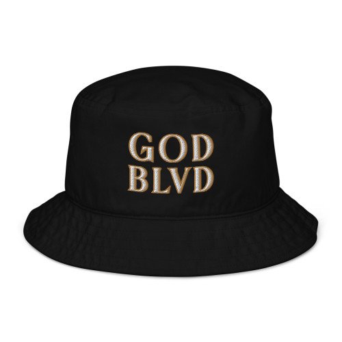 GOD BLVD - Black Organic Bucket Hat