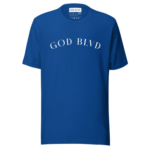 GOD BLVD - Faith Over Fear - Royal Blue Tee