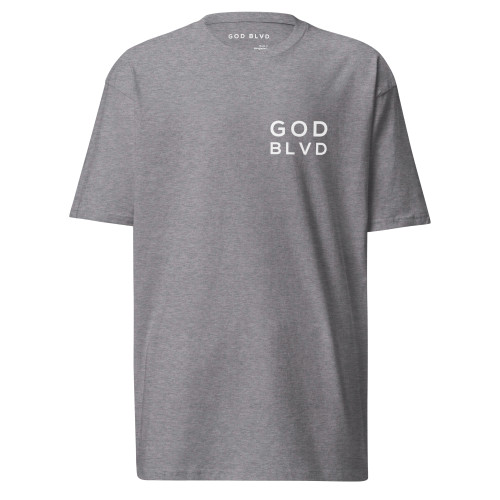 GOD BLVD - GFSP - Carbon Grey Tee (Front Logo Print - Back Print)