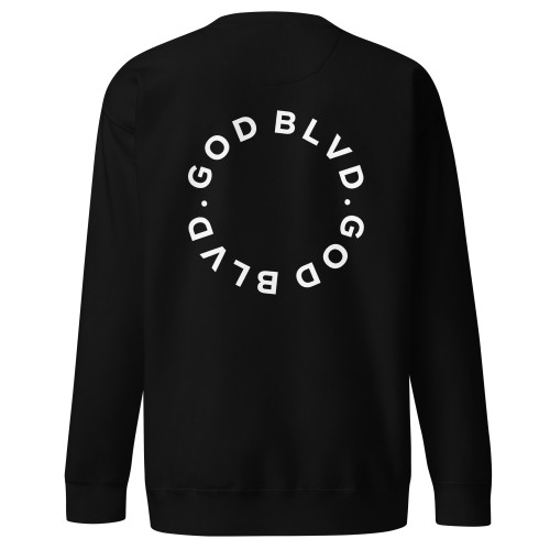 GOD BLVD - Miracircle - Black Premium Sweatshirt - Front/Back White Print