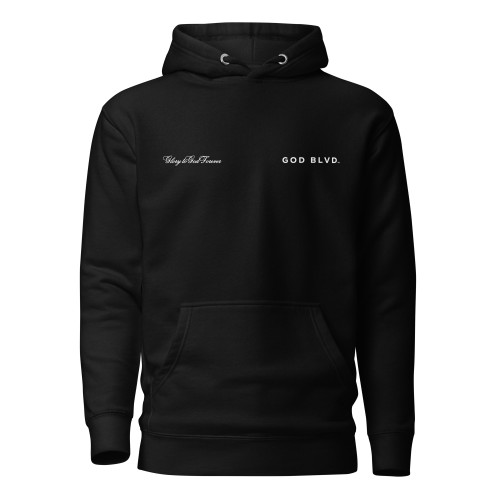 GOD BLVD - Glory To God Forever - Black Premium Hoodie - White Print