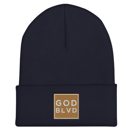 GOD BLVD - Cuffed Beanie (Old Gold Logo)