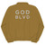 GOD BLVD - OG Logo - Olive Oil Recycled Tracksuit Jacket - White Stitching