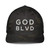 GOD BLVD - Closed Back Trucker Cap - Multi Camo - Black/White