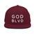 GOD BLVD - Snapback (Maroon/White)