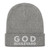 GOD BLVD - God Boulevard - Light Gray Ribbed Knit Beanie