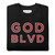 GOD BLVD - OG Logo - Black Sweatshirt (Red/White Embroidered)