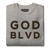 GOD BLVD - OG Logo - Carbon Grey Sweatshirt  (Black/Old Gold Embroidered)