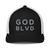 GOD BLVD - Closed Back Trucker Cap - Black/Grey/White