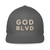 GOD BLVD - OG Logo - White/Old Gold - Charcoal Closed-Back Trucker Cap