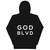 GOD BLVD - OG Logo - Black Premium Hoodie - Front and Back Print