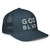 GOD BLVD - Navy Closed-Back Trucker Cap