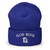 GOD BLVD - Arched G - Royal Cuffed Beanie - White Embroidered