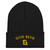 GOD BLVD - Arched G - Black Cuffed Beanie - Gold Embroidered