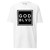 GOD BLVD - OG Logo Sign - White Premium Tee - Black Print