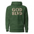 GOD BLVD - Embroidered Logo - Forest Green Premium Hoodie (White/Old Gold)