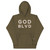 GOD BLVD - Embroidered OG Logo - Military Green Premium Hoodie (White/Old Gold)