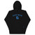 GOD BLVD - Embroidered Arched with Capital G - Black Premium Hoodie - Aqua Blue