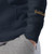 GOD BLVD - Arched with Capital G - Navy Premium Hoodie - Old Gold Embroidered