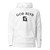 GOD BLVD - Embroidered Arched with Capital G - White Premium Hoodie - Black