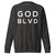 GOD BLVD - Fleece Pullover (White on Charcoal Heather)