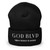 GOD BLVD - Victory - Black Cuffed Up Beanie - White Embroidery 