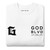 GOD BLVD - G Victory - White Premium Sweatshirt - Front/Back Black Print