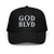 GOD BLVD - Secondary Logo - Black Foam Trucker Hat - Grey/White Embroidered