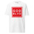 GOD BLVD - OG Logo Sign - White Premium Tee - Red Print