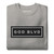 GOD BLVD - Black/White Embroidered Sign - Gray Premium Sweatshirt