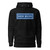 GOD BLVD - Blue/White Embroidered Sign - Black Premium Hoodie