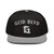 GOD BLVD - Arched G - Black/Grey Snapback Hat - White Embroidered