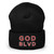 GOD BLVD - OG Logo - Black Cuffed Up Beanie - Red/White Embroidery GOD BLVD - OG Logo - Black Cuffed Up Beanie - Red/White Embroidery