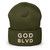 GOD BLVD - OG Logo - Olive Cuffed Up Beanie - White/Old Gold Embroidered GOD BLVD - OG Logo - Olive Cuffed Up Beanie - White/Old Gold Embroidered