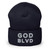 GOD BLVD - OG Logo - Navy Cuffed Up Beanie - Grey/White Embroidered GOD BLVD - OG Logo - Navy Cuffed Up Beanie - Grey/White Embroidered