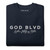 GOD BLVD - Navy Premium Sweatshirt - Victory - White Embroidered
