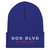 GOD BLVD - Victory - Blue Cuffed Beanie - White/Red Embroidered