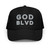 GOD BLVD - OG Logo - Black Foam Trucker Hat  - Grey/White Embroidered 