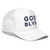 GOD BLVD - OG Logo - White Foam Trucker Hat  - Navy/Grey Embroidered