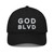 GOD BLVD - OG Logo - Black Organic Dad Hat - White/Gray Embroidered